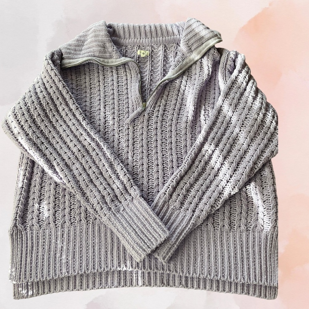Lilac Knit Collared Sweater